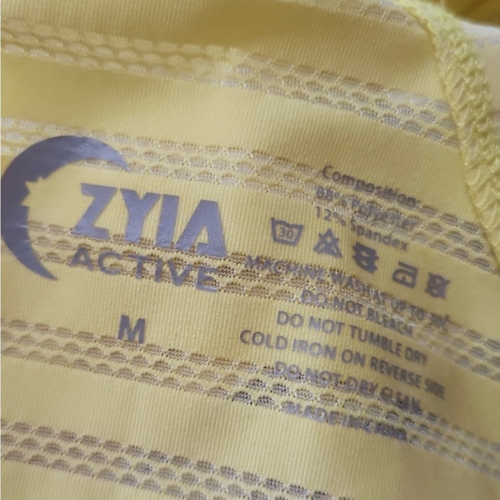 Zyia Active lemon yellow open back "Nimbus" racerback tank